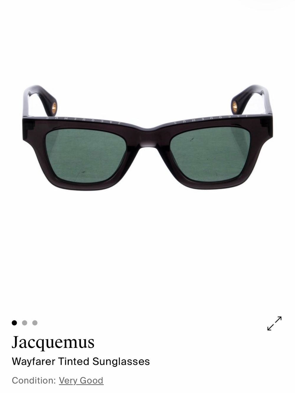 Jacquemus Black Wayfarer Sunglasses